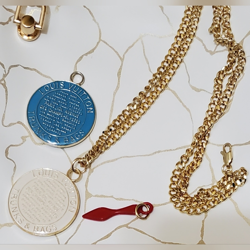 Christian Louboutin Sole Pendant And Chain; 2 Trunks And Bags Pendants-$ 35 Each